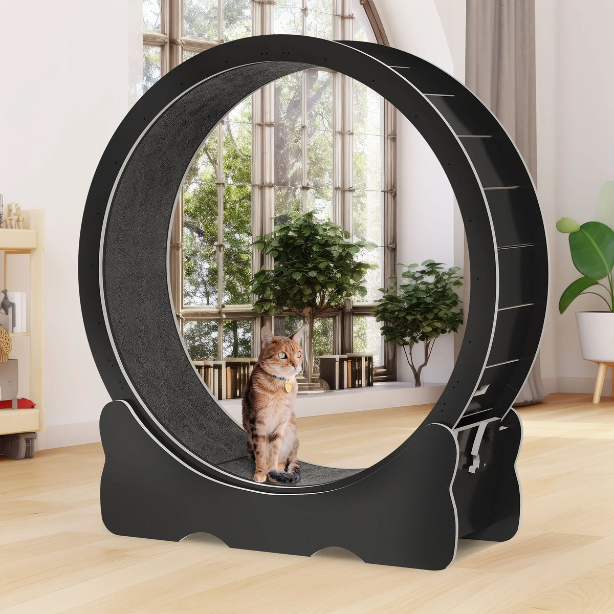 Noise inch Running Exercise Fitness Cat Cat Dextrus for Wheel 43.3 with Cat's Wheel Exerciser Cats, Ultra Low and Detachable Carpet Indoor and Treadmill for Large Health
