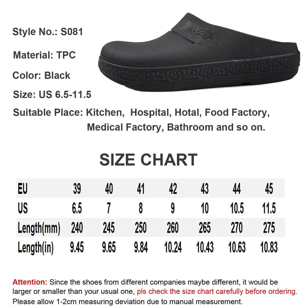 Resistant Oil Chef Kitchen Adult Slip for Resistant Shoes Shoes FULORIS Men