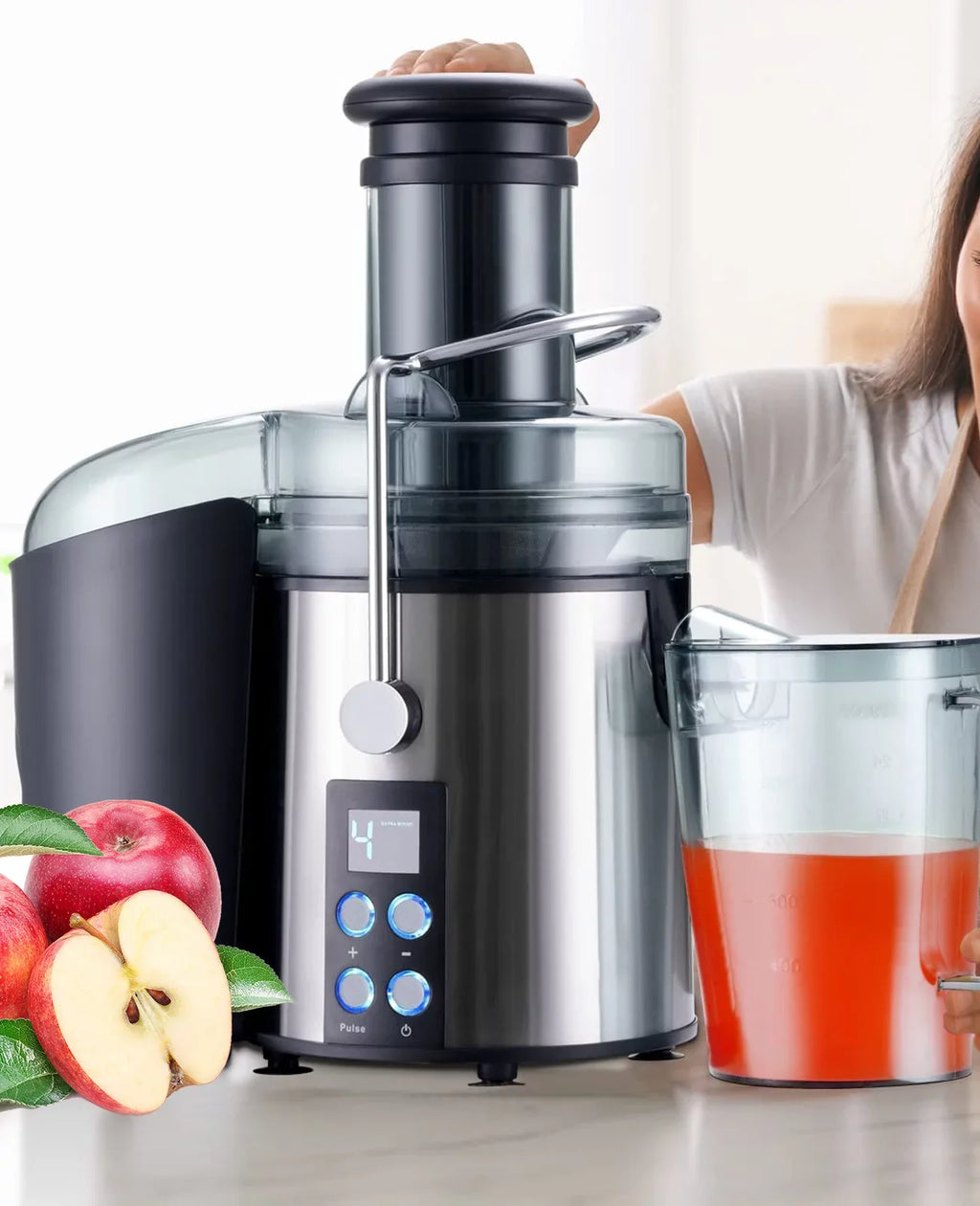 Centrifugal for Tainless-steel Chute Anti-drip with - Machines Vegetable Feed 3" Fruit Filter Juicer