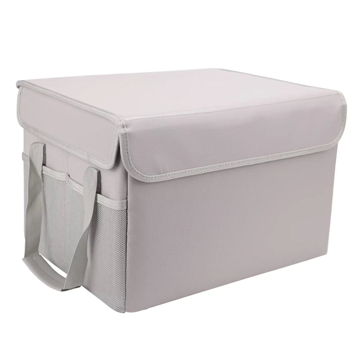 Handles Home Ideal Storage Car, Lid Waterproof Fireproof Sturdy Irfora Box, and for Office with