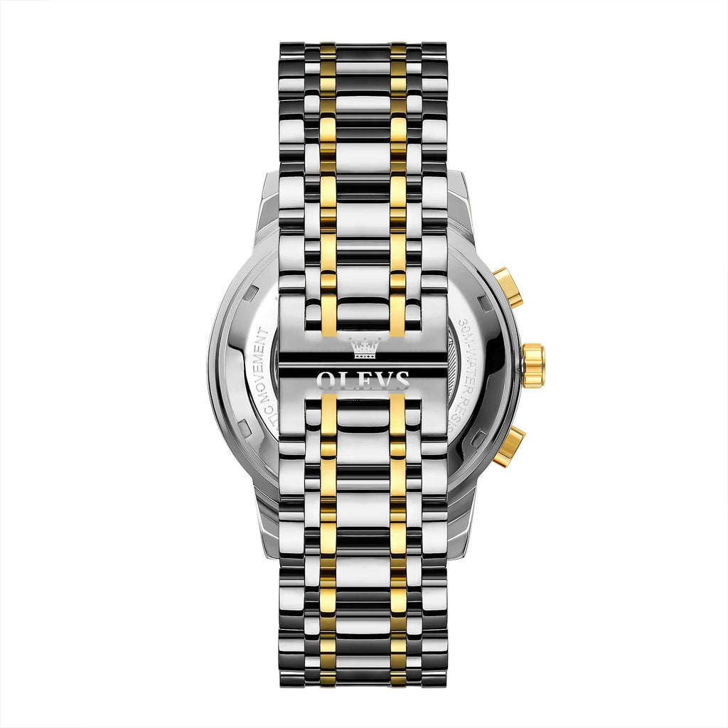 Automatic Mens Dress OLEVS Watches Diamond Business Stainless for Watches Steel Band Skeleton Men Self-Winding Luxury