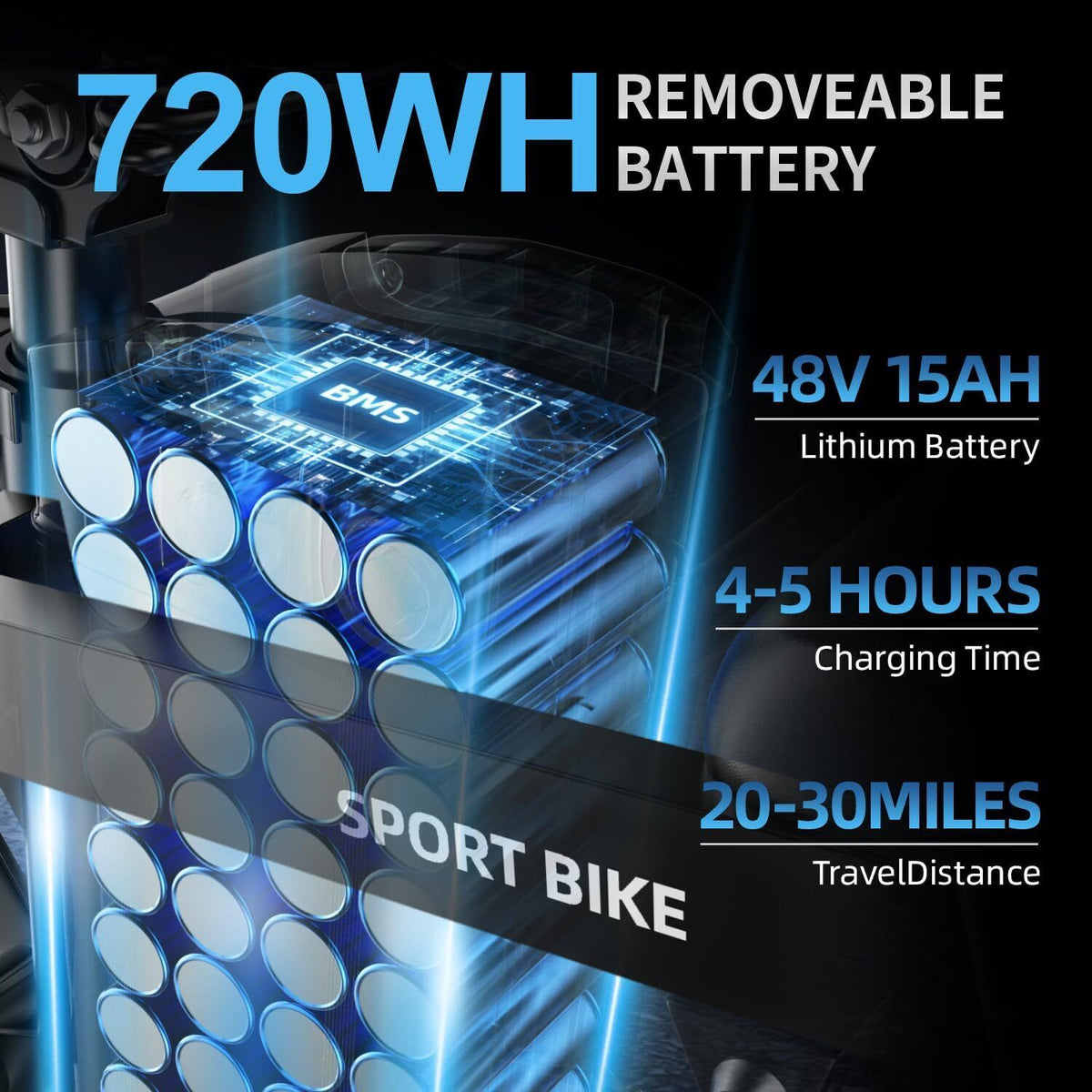 2024 Ebike Bike 14" 48V for Bicycle Electric Adult Folding 15Ah-City Toofly 400W