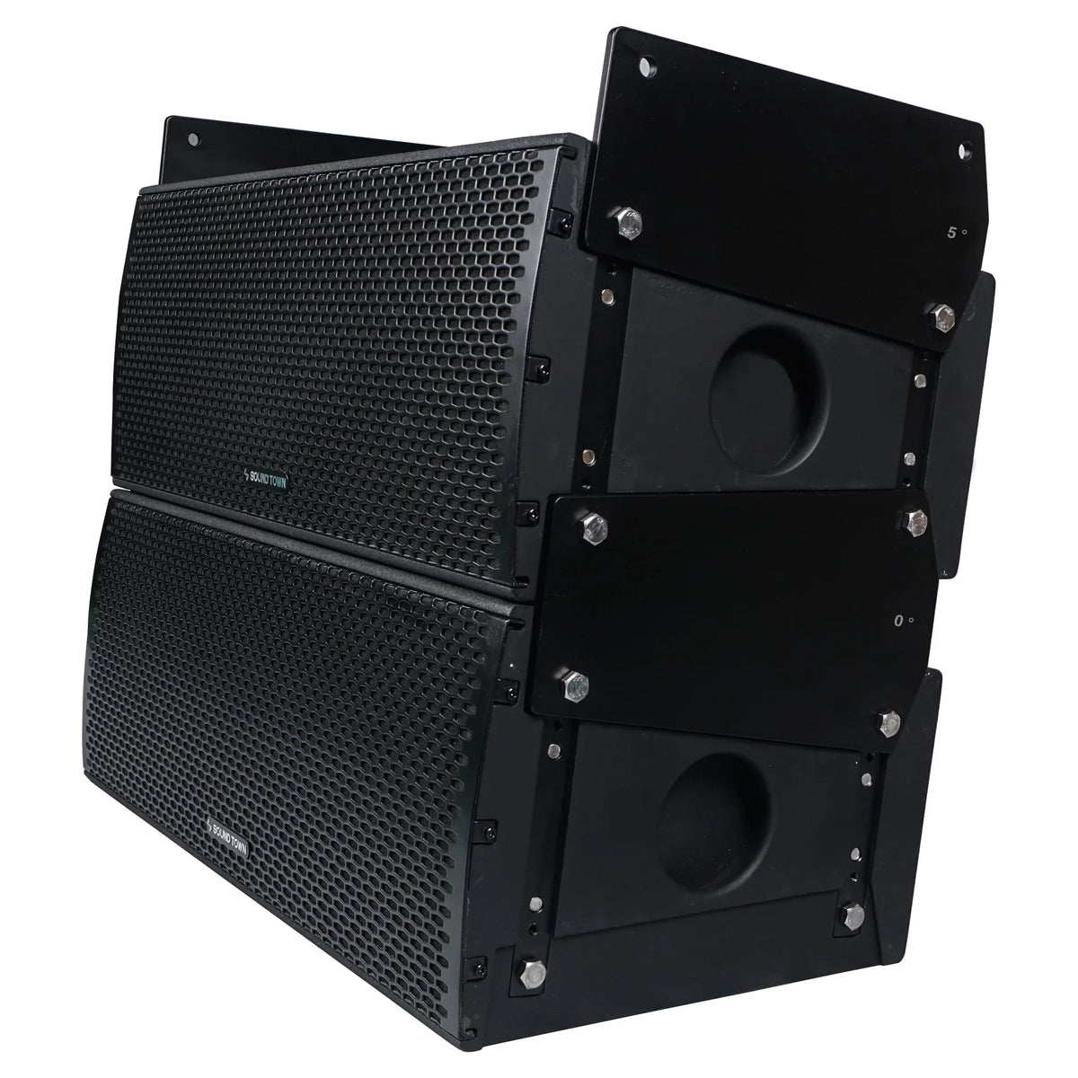 Dual System Line Town x Drivers, 8” 3” Range/Bi-amp Passive Full 4 Switchable, Titanium All-Weather (ZETHUS-IP208X4) Sound Array with Compression Water-Resistant
