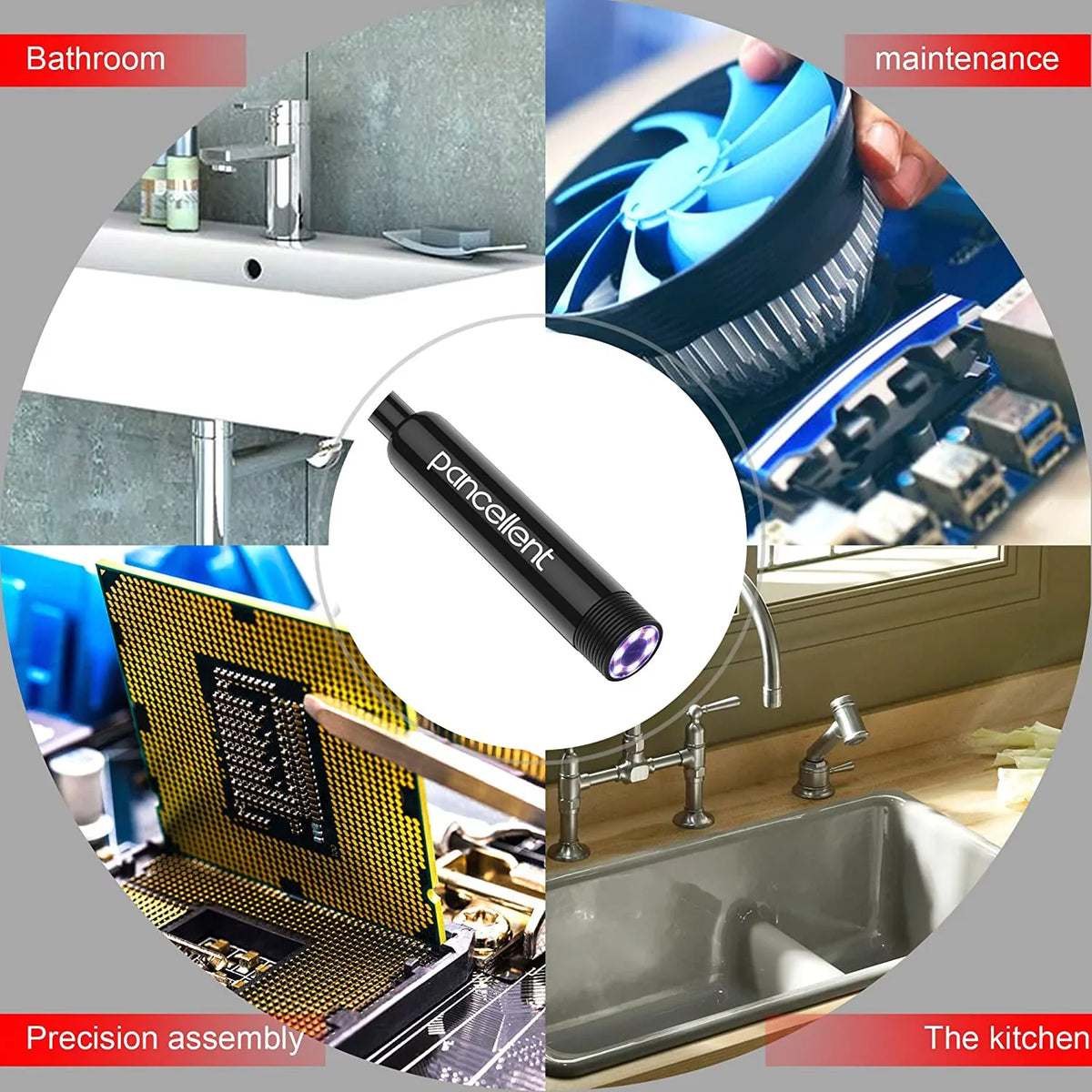 LED Snake Endoscope with for Table Rigid 8 Camera Cable Ipad (5 HD FT) Camera Light PC WiFi Android Metes,16.5 Pancellent iPhone Wireless 1200P Inspection Smartphone Borescope