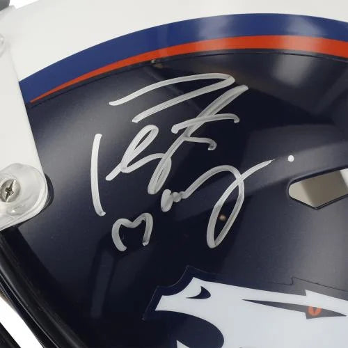 '- Broncos Indianapolis & - Half Denver Autographed on Certified Authentic Riddell Fanatics Helmet Manning Side & Peyton Signature Colts Half Denver Authentic Speed