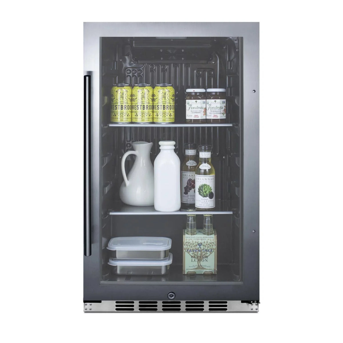 19-Inch Compact SCR1932BH34CSS Beverage Cooler Summit Depth 3.1 - Shallow Outdoor Cu. Ft.
