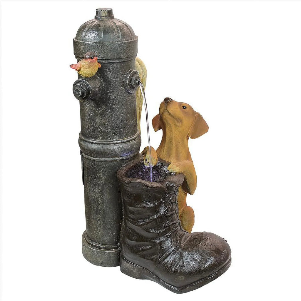 Toscano Fire Sculptural Hydrant Pooch Fountain Design