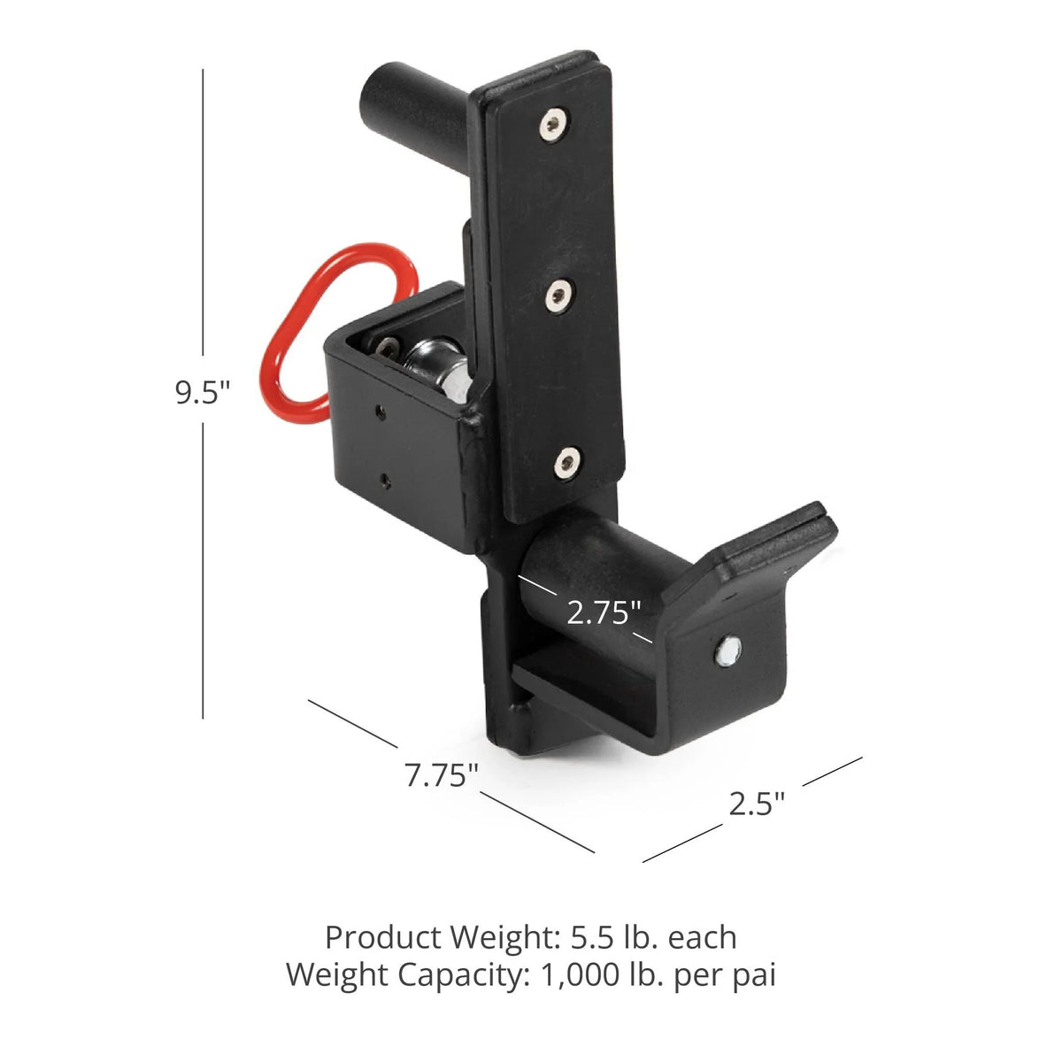 Style 2” Fits Capacity, Titan Fitness UHMW T-2 J-Hooks, Roller Mounted, Steel Rack Series Plastic, LB Tubular 2” 2,000 x J-Hook