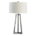 Gray 3 Way 35 Lamp, Nila Table Pewter Shade Metal Base Switch in. Drum