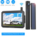 Rear System Wireless Solar Camera Observation Auto-Vox Highway with for Camera Backup View Trucks Trailer Panel,