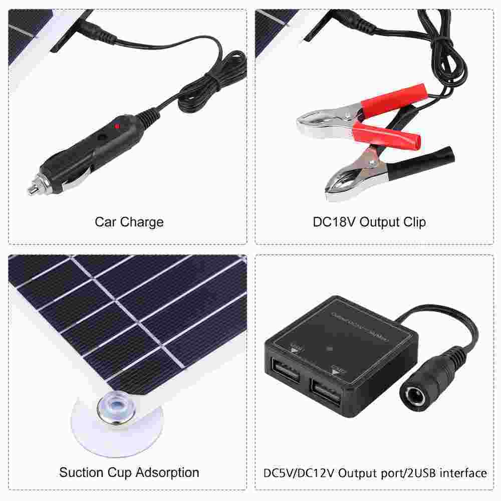 car source light panel outdoor home charger charge solar MDHAND camping controller 200W kit solar with emergency