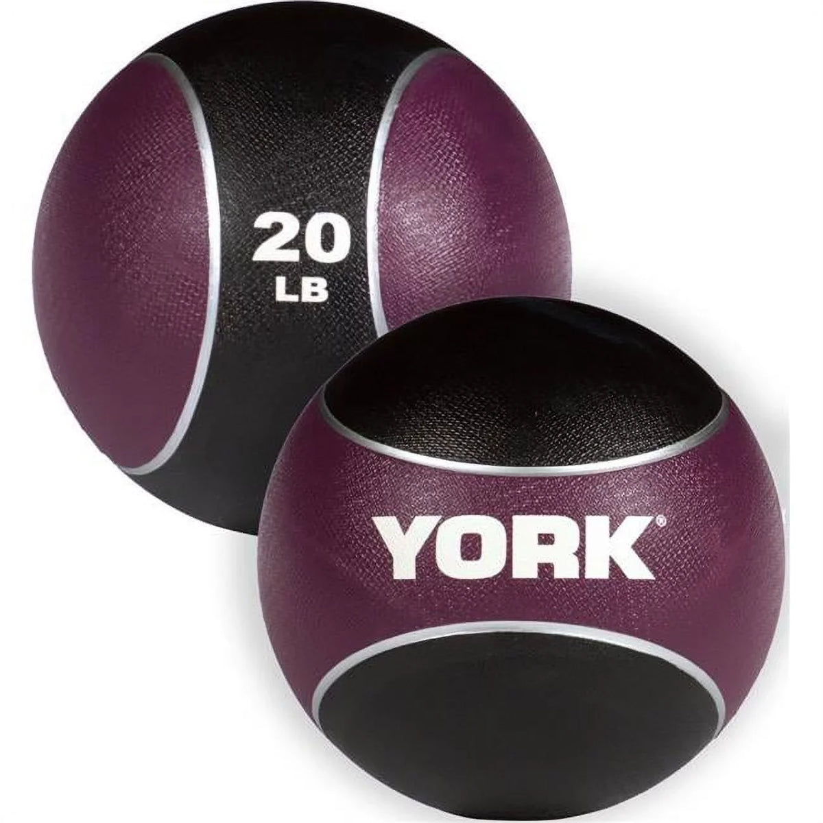 Medicine Barbell Ball, 20 Purple Tone Rubber 2 lbs York