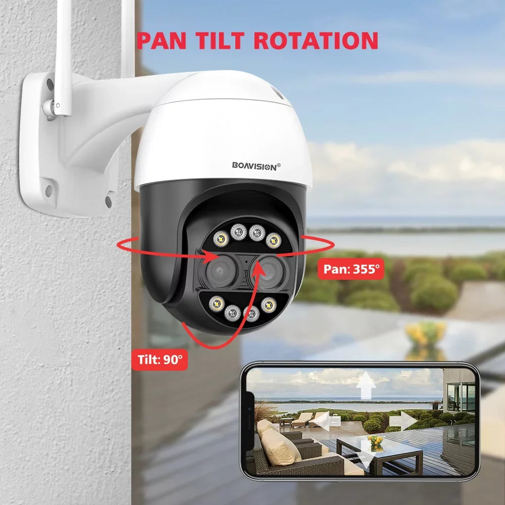 Security Camera IP ICSee Camera WiFi Lens CCTV Wireless PTZ HD Outdoor Dual Home