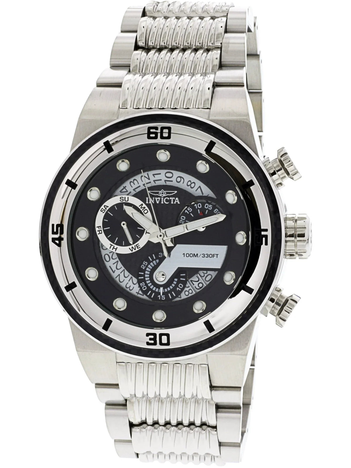 Carbon Watch Dial 25280 Fiber S1 Men's Chronograph Rally Steel Invicta