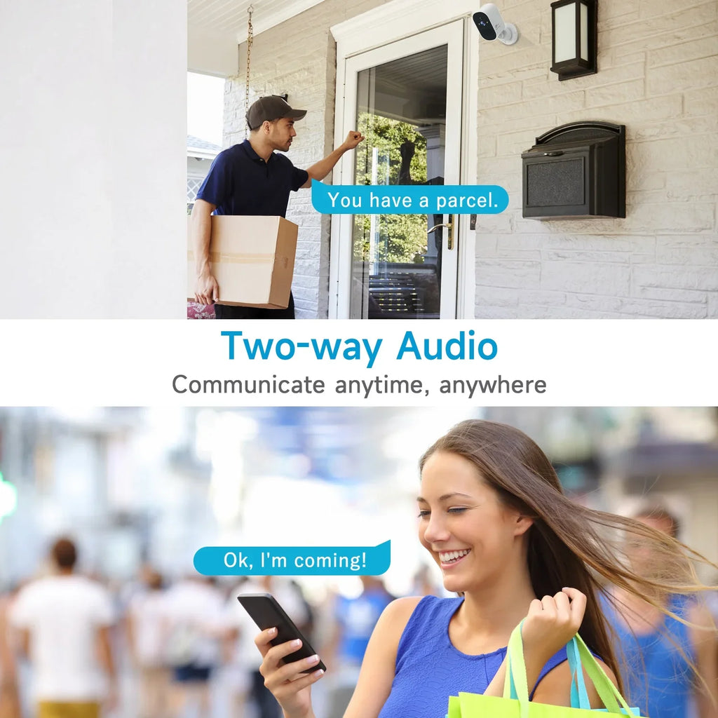 Wireless Camera Audio, 2.5K Camera Night Security 4MP Spotlight PIR Card 2-Way Powered WiFi, Outdoor, 2.4GHz with XVIM Detection Cloud/SD Waterproof, Security Home Vision, Battery Storage, Motion