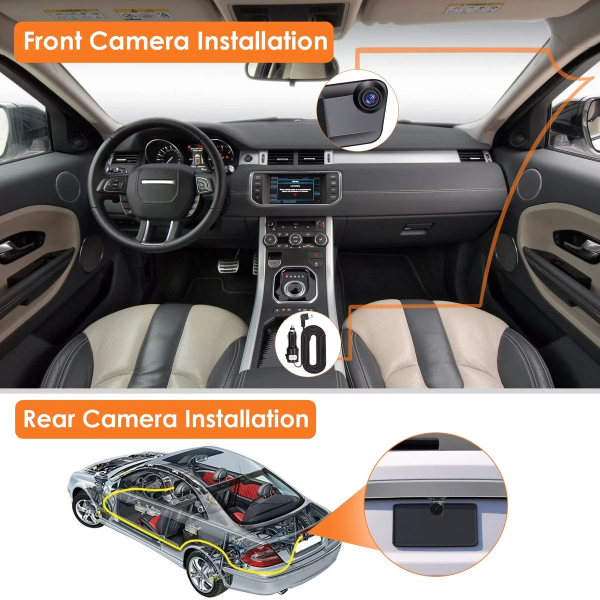 170° DVR Night Monitor Vision, Angle Car Dual Recorder G-Sensor, with Lens Camera Parking 4K Cam HD Dash iMounTEK