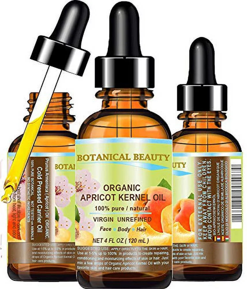 Apricot Ecz. % Fl. 120 Virgin Cracked Organic Cold Face, Hands, Pressed Oil Hair, 4 Rosacea, Unrefined Body, And Carrier For 100 Oil Natural Oz.- Ml Dry Kernel Pure Australian Nail Care. Lip Skin,
