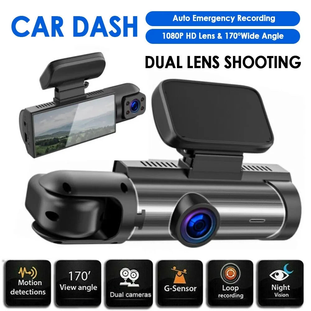 Parking Vtin Lens G-sensor Recorder 1080P Dash Car Video Monitor Cam HD Dual Camera