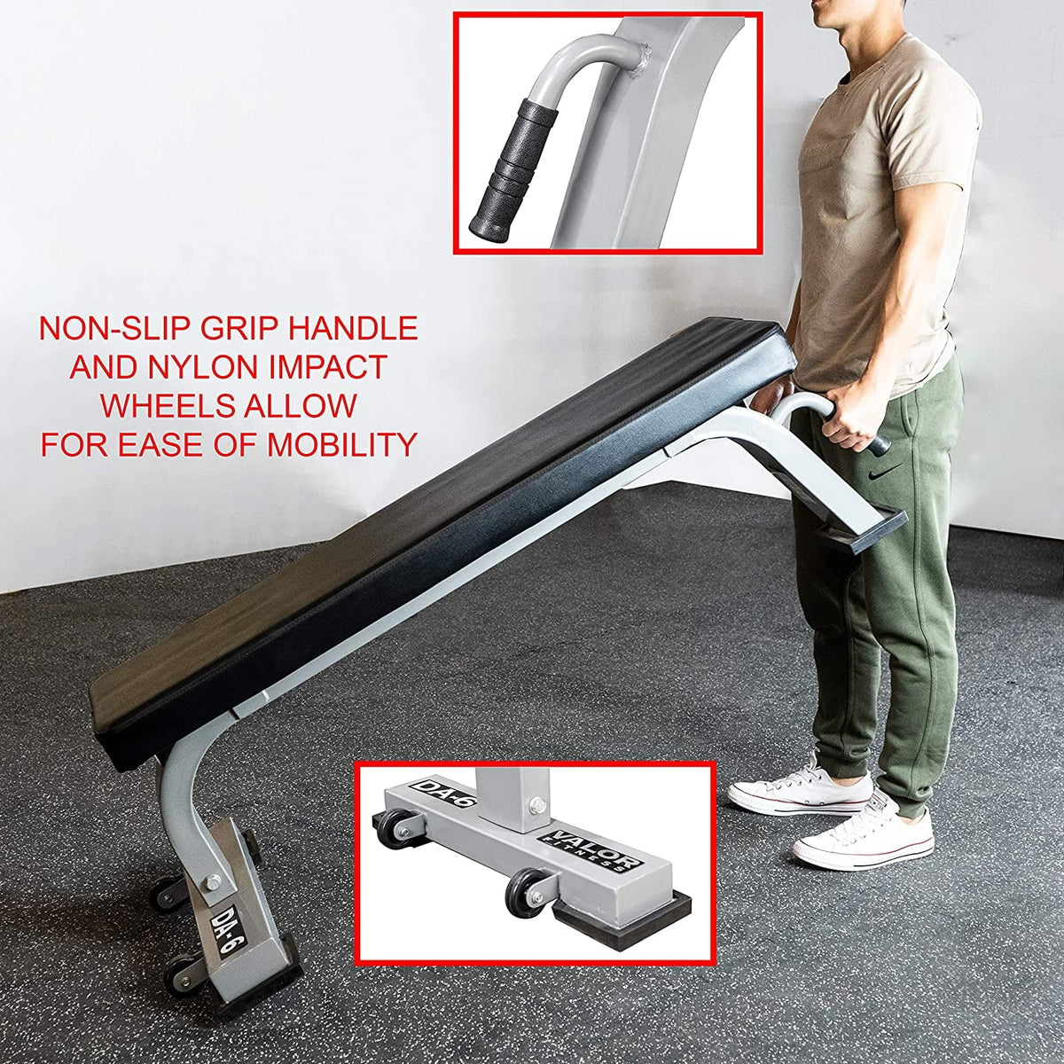 High Steel And - With Padding Flat Bench Gym Home Weight Frame Flat Solid For Great Bench Benches Density Workout Or -
