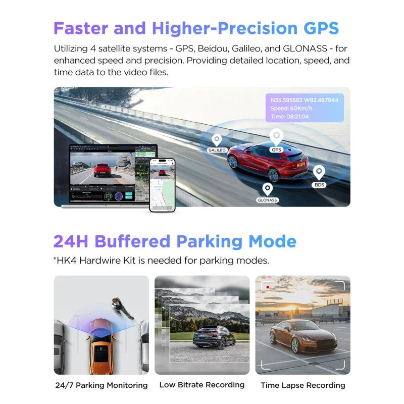 Sony 2 VIOFO Front Dashcam with GPS, 1CH PRO STARVIS A229 and WiFi, 4K