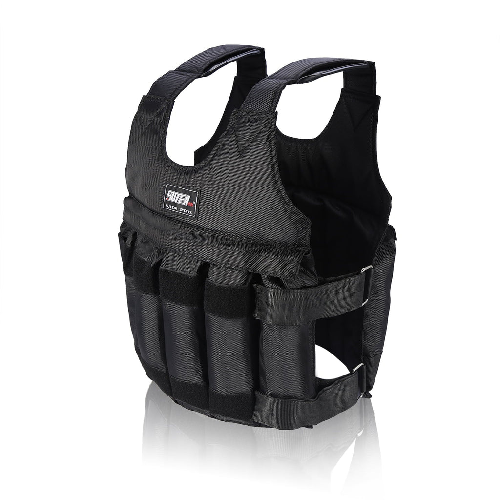 Workout Weight Boxing Exercise Adjustable with Fitness Jacket Vest 50KG/110lbs Weighted Training 12pcs Pouches Vest