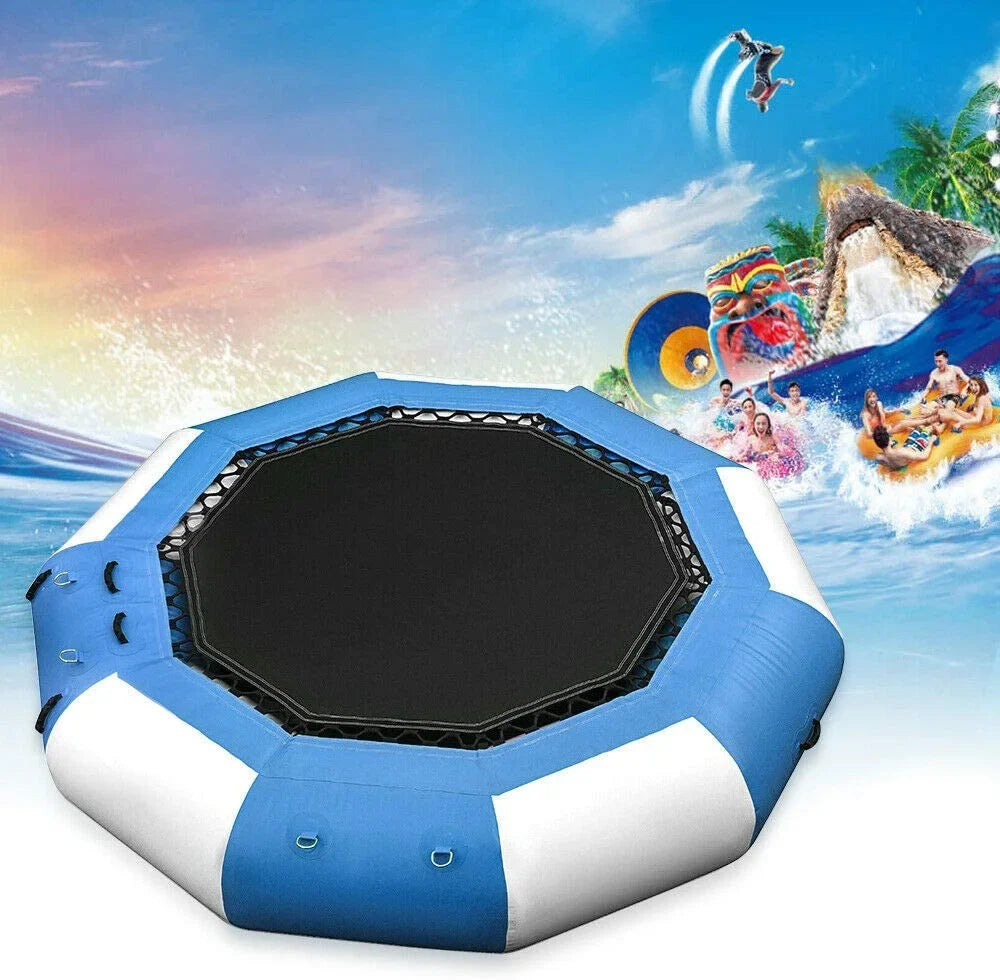 Platform Jump Miumaeov Trampoline Inflatable Swimming Ring 880lb Jump Floated 400kg/ Bouncer Beach 17Ft Pool Water Float