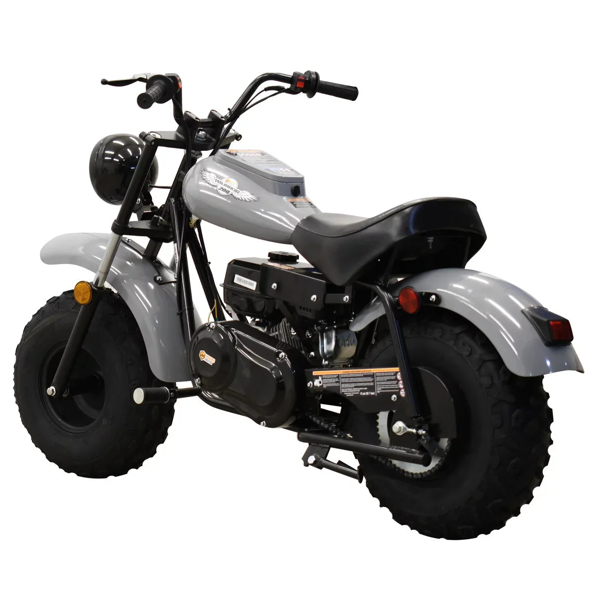 MB200 Massimo 200cc Motor Bike Motorcycle Mini Powered Gas 6.5HP (Gray)