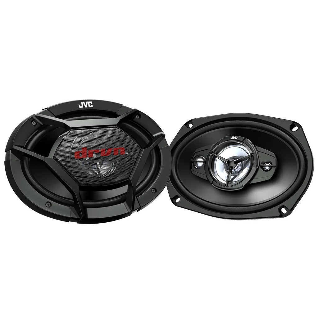 2x CD/DVD Watt Speaker 4-Way Bundle Factory 16G Receiver Car Upgrade Radio Audio Wire Speakers Double Coaxial AM/FM Power and Bluetooth 550 DIN Player JVC Dual Combo 6x9" Car Peak USB KW-V960BW with