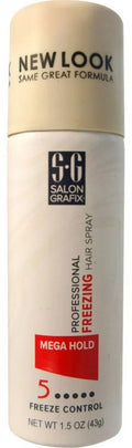 of 6) Hold Mega Spray, Freezing Grafix (Pack 1.5 Hair Salon oz
