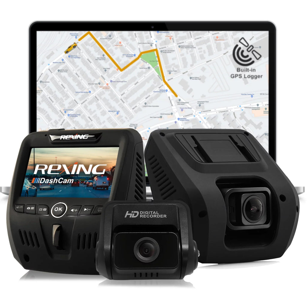 V1LG Dash 1080p Rexing Car Channel Dual FHD Cam