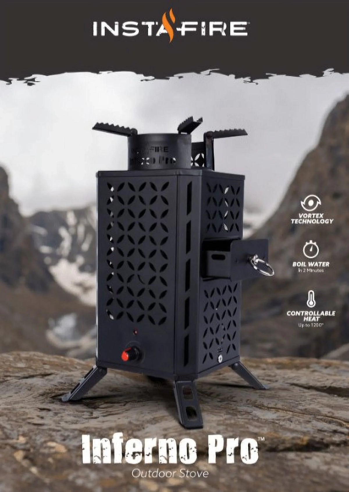 Outdoor Emergency, Inferno Stove New Pro Camping) Biomass InstaFire (off-Grid, Fuel