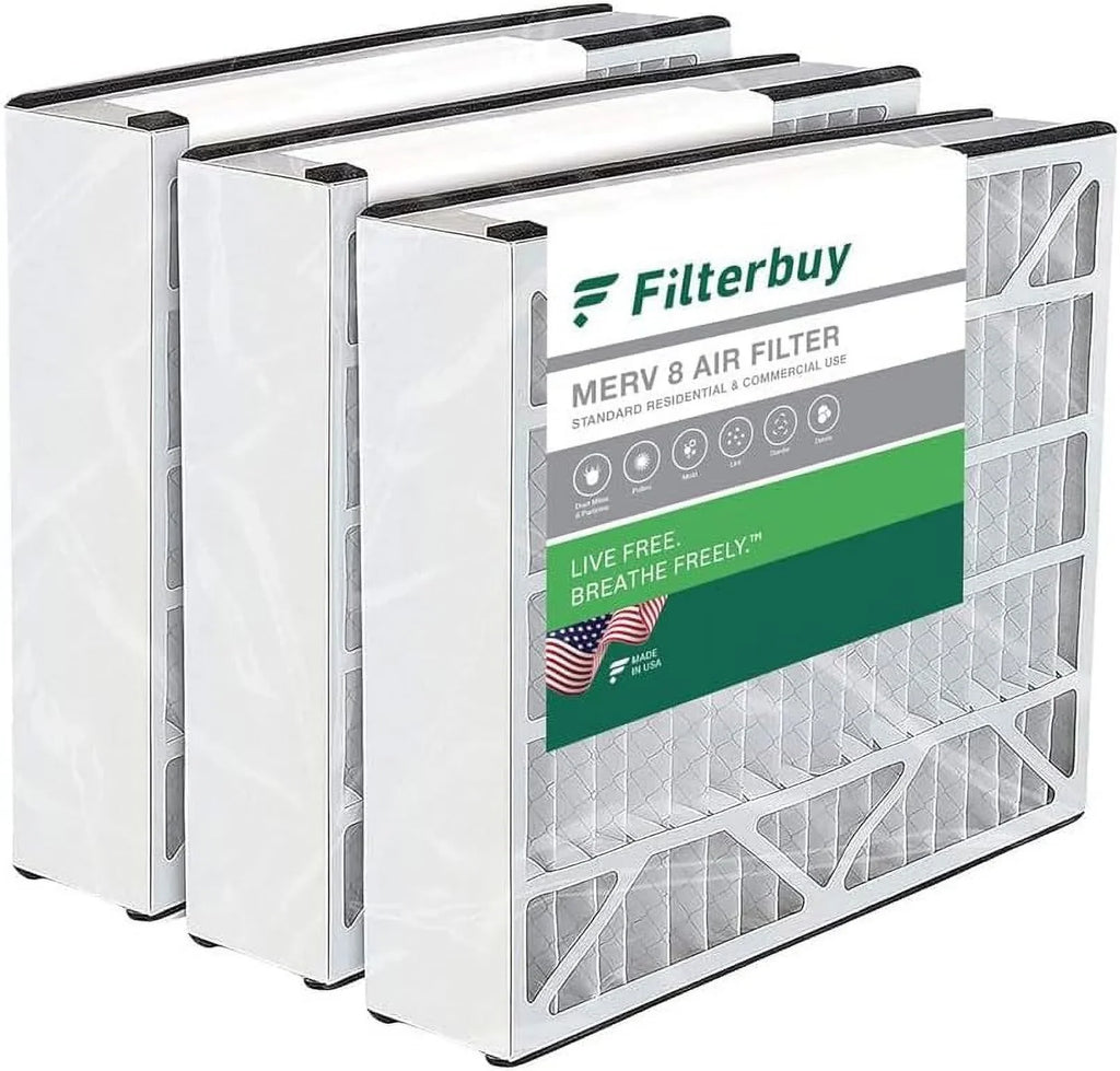 Furnace Ultravation AC Air MERV Pleated Air HVAC and Filters for Generalaire, 8 Bear, 20x25x5 Skuttle, Filterbuy (3-Pack) Trion