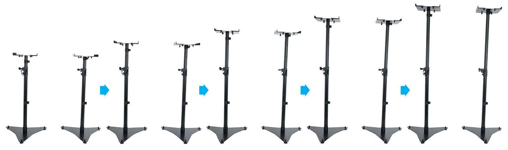 Monitor Speaker RVSM5 Stands Studio Bookshelf Rockville Pair w/Adjustable Height