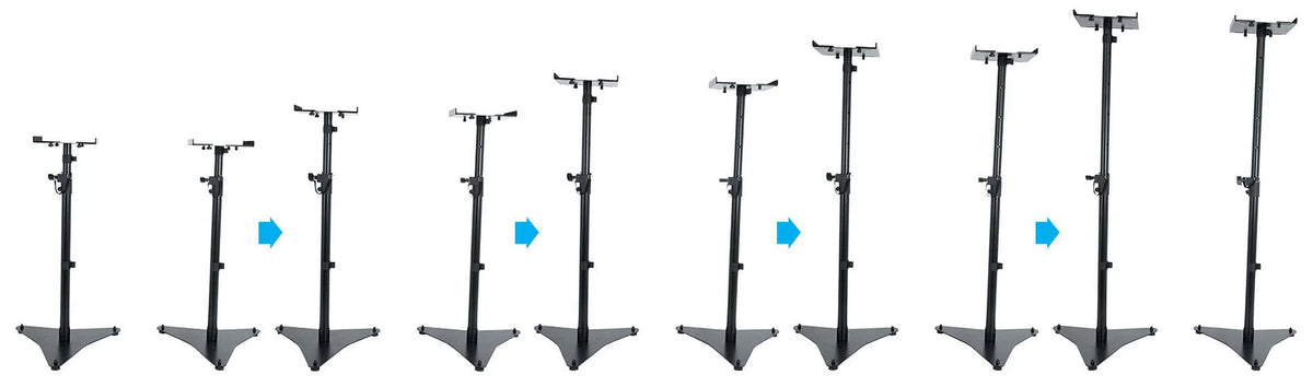 Monitor Speaker RVSM5 Stands Studio Bookshelf Rockville Pair w/Adjustable Height