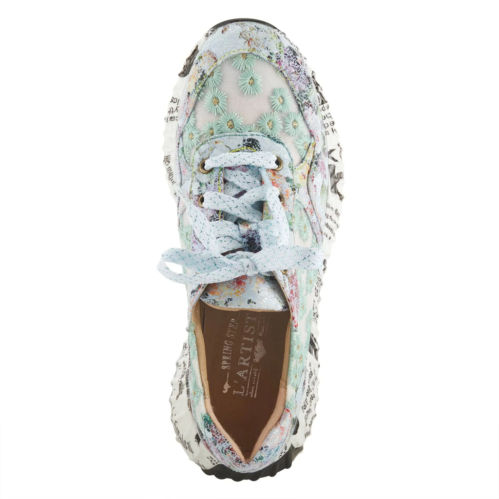 EU Blue Fashion Sneaker Daisymae 42 Women's Multi Step Spring 10.5-11 / L'Artiste US