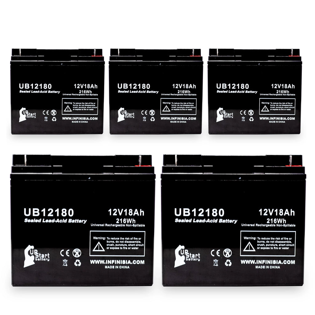 UB12180 18Ah, Pack EAGLE CF12V18 18000mAh, SLA) Battery BATTERIES Lead AGM, Terminal, - Universal 5x Sealed Compatible (12V, T4 Replacement - Battery PICHER Acid