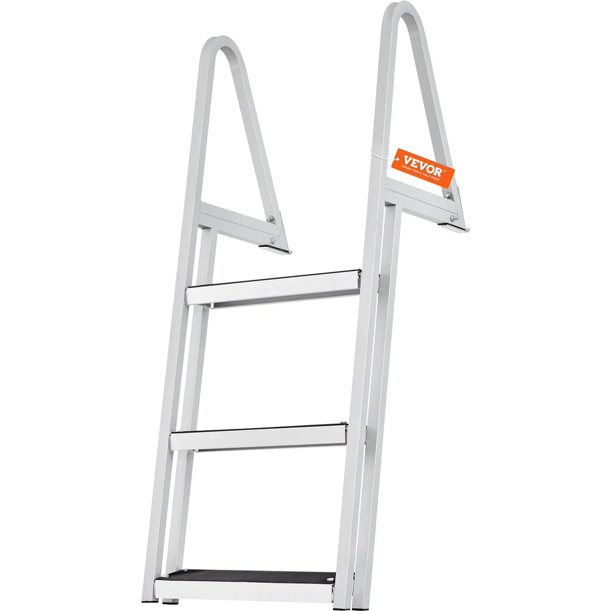 Lakes, Dock Capacity, Ladder Nonslip VEVOR Marine Boats, & Access Steps, 350 lbs Simple Removable Aluminum with Wide for 3-Step - Alloy 4'' Installation Pools