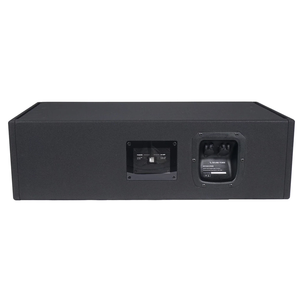 Dual System Line Town x Drivers, 8” 3” Range/Bi-amp Passive Full 4 Switchable, Titanium All-Weather (ZETHUS-IP208X4) Sound Array with Compression Water-Resistant