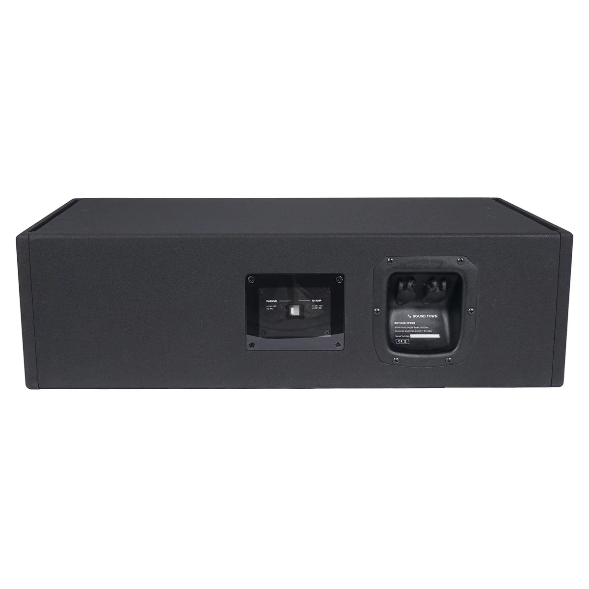 Dual System Line Town x Drivers, 8” 3” Range/Bi-amp Passive Full 4 Switchable, Titanium All-Weather (ZETHUS-IP208X4) Sound Array with Compression Water-Resistant