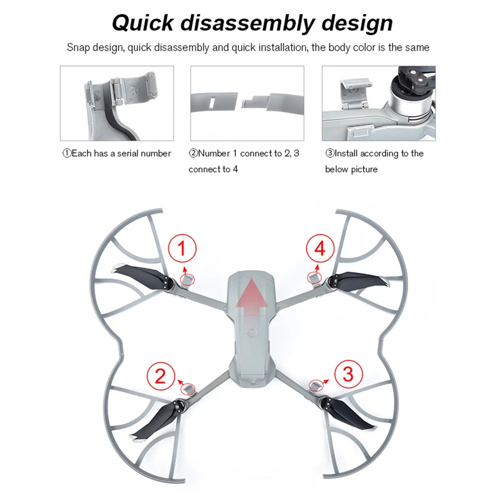 2S/Mavic Drone Propeller AIR 2 Air walmeck Propellers Compatible Protector with Guards Accessories Removable