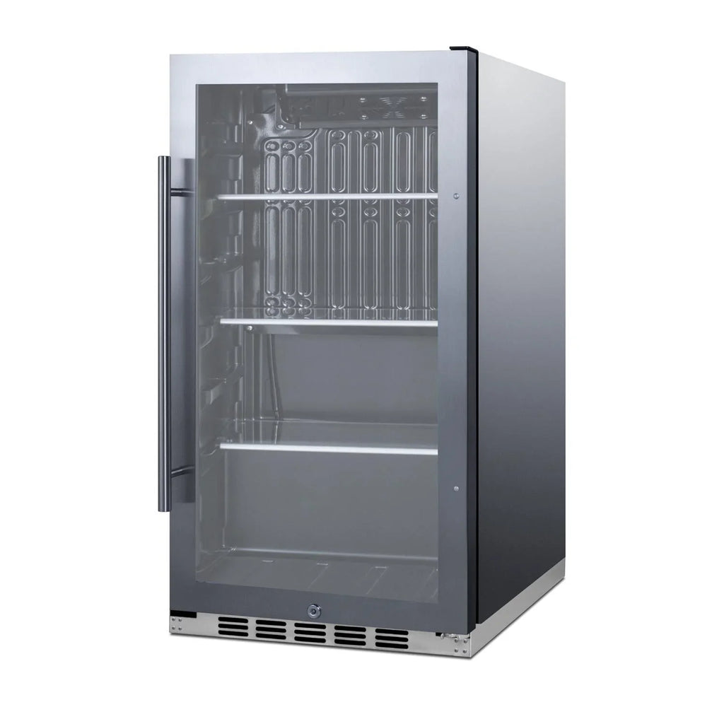 19-Inch Compact SCR1932BH34CSS Beverage Cooler Summit Depth 3.1 - Shallow Outdoor Cu. Ft.
