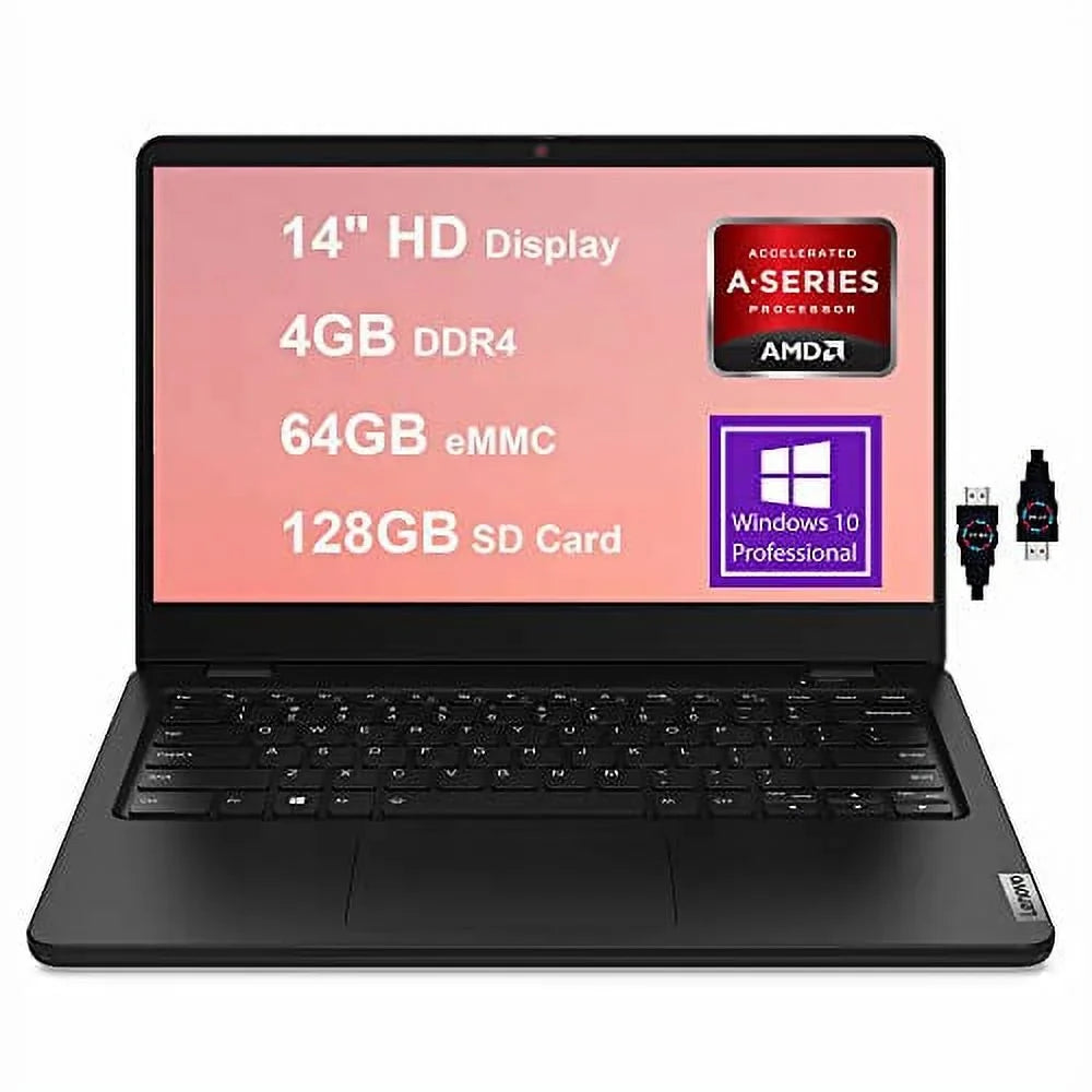 AMD Radeon eMMC 4GB Win10 | 14W Graphic Business AMD 3015e Cable Card 14 HDMI Anti-Glare SD 3000 + HD Series Gen 64GB | DDR4 HDMI 14" 2 Ideapad Processor | | 128GB Lenovo Display Pro Laptop