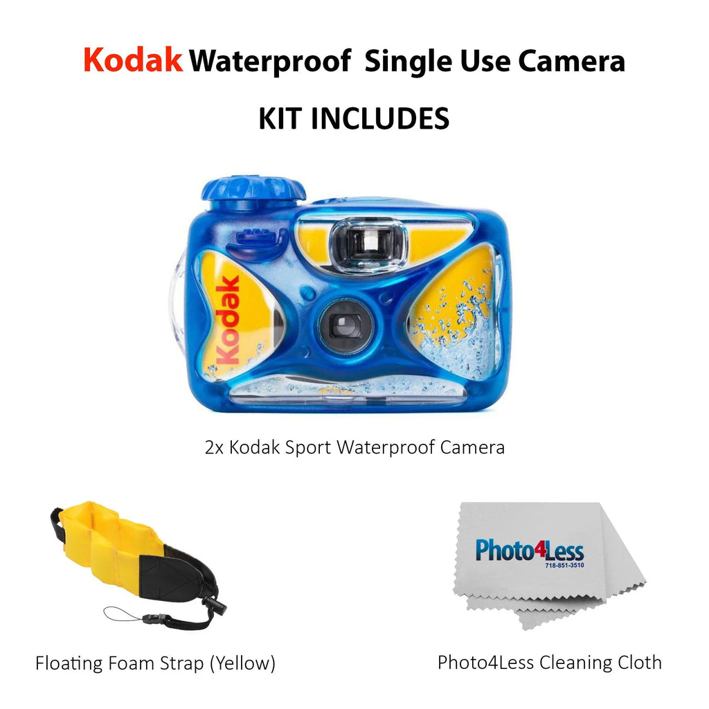 and Sport Kodak Waterproof Use Pack With Strap 2 Camera Floating Single Cloth