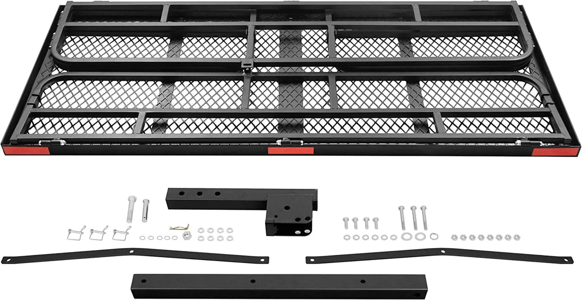 with Waterproof 500 x Fold SUV 2 Carrier Up Inch Bag Traveling Heavy Basket Folding Luggage Inch Lbs Rack Pickup Camping 60 Cargo Hitch 24 for Cargo Capacity Receiver Duty
