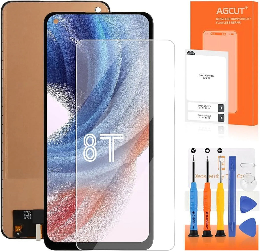 LCD for Oneplus Display Fingerprint) Screen Touch 8T+ KB2000 (Support 5G Screen KB2005 OLED KB2003 KB2001 Repair Replacement 8T Digitizer Assembly Part