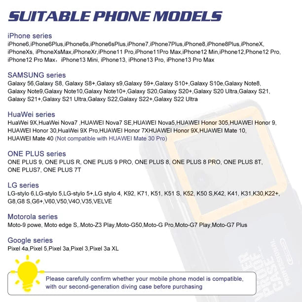 all Case Video Tecno Up Professional Diving Housing Protective Lanyard LCD 18T [15m/50ft] Underwater for Phones with to Swimming Surfing Snorkeling Waterproof 6.9 Inch Camon And Photo UrbanX