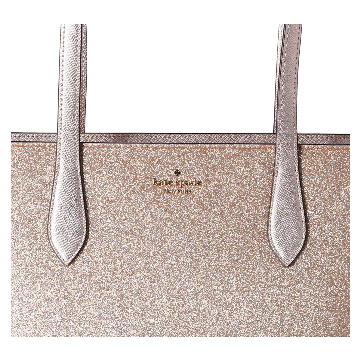 Gold Tote Kate Glimmer Spade Shoulder Top Glitter Holiday Zip Large Bag