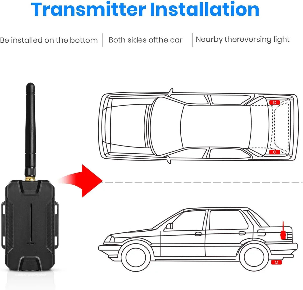 Camera Upgrade Up Monitor Back Camera Look Waterproof T1400 Mirror Wireless Vision Night Super Rear AUTO-VOX for , Kit with Camera OEM View Backup Car/Trucks