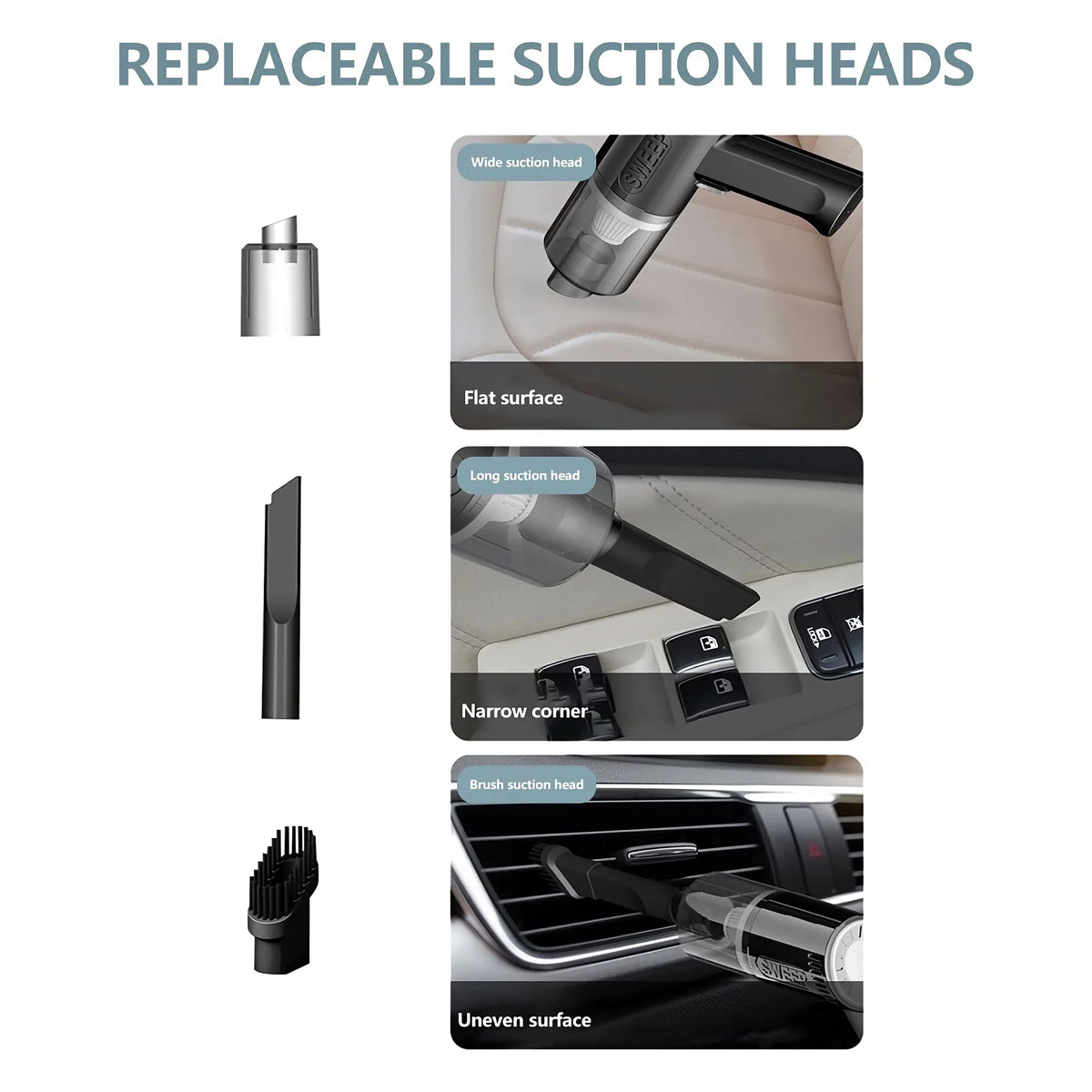 for Mini Cleaner, Powerful Car Cleaning Vacuum Interior and K-7 () Suction Car Vacuum Wireless Portable Home