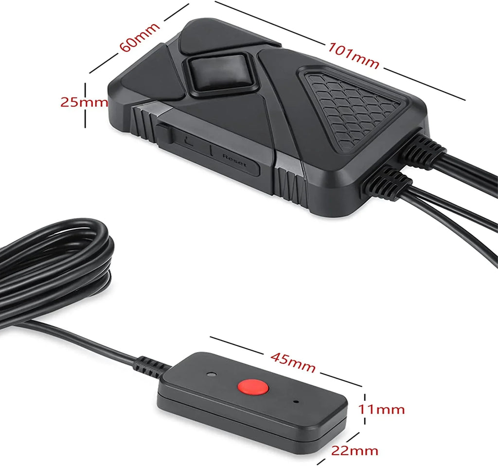 Wide Camera Angle Waterproof GPS with Recording and Front Waterproof HD Lens Camera Motorcycle Wi-Fi, Rear 120° 1080P Dash